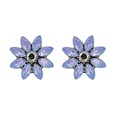 Korea Imitated crystalCZ earring Flowers NHJJ3944purplepicture9